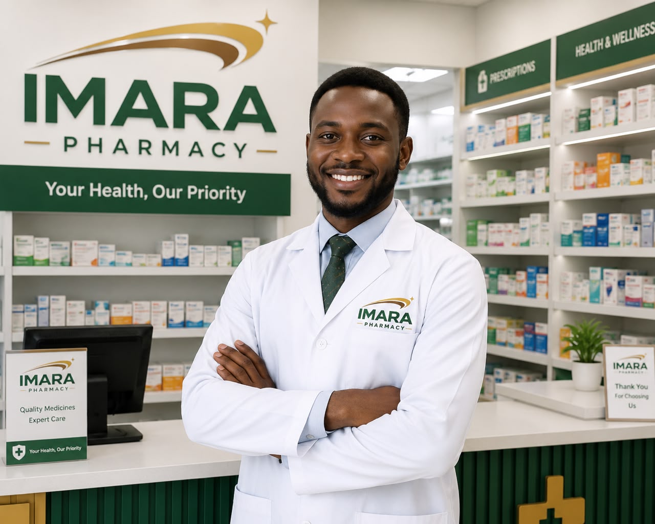 Imara Pharmacy branch — pharmacist in-store